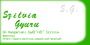 szilvia gyuru business card